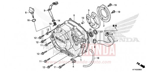 PANNEAU CARTER-MOTEUR D. CBR125RTF de 2015
